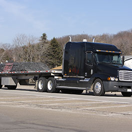 Black Hauling Truck